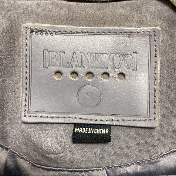 BlankNYC Real suede Moto Jacket in French Grey - Picture 3 of 5